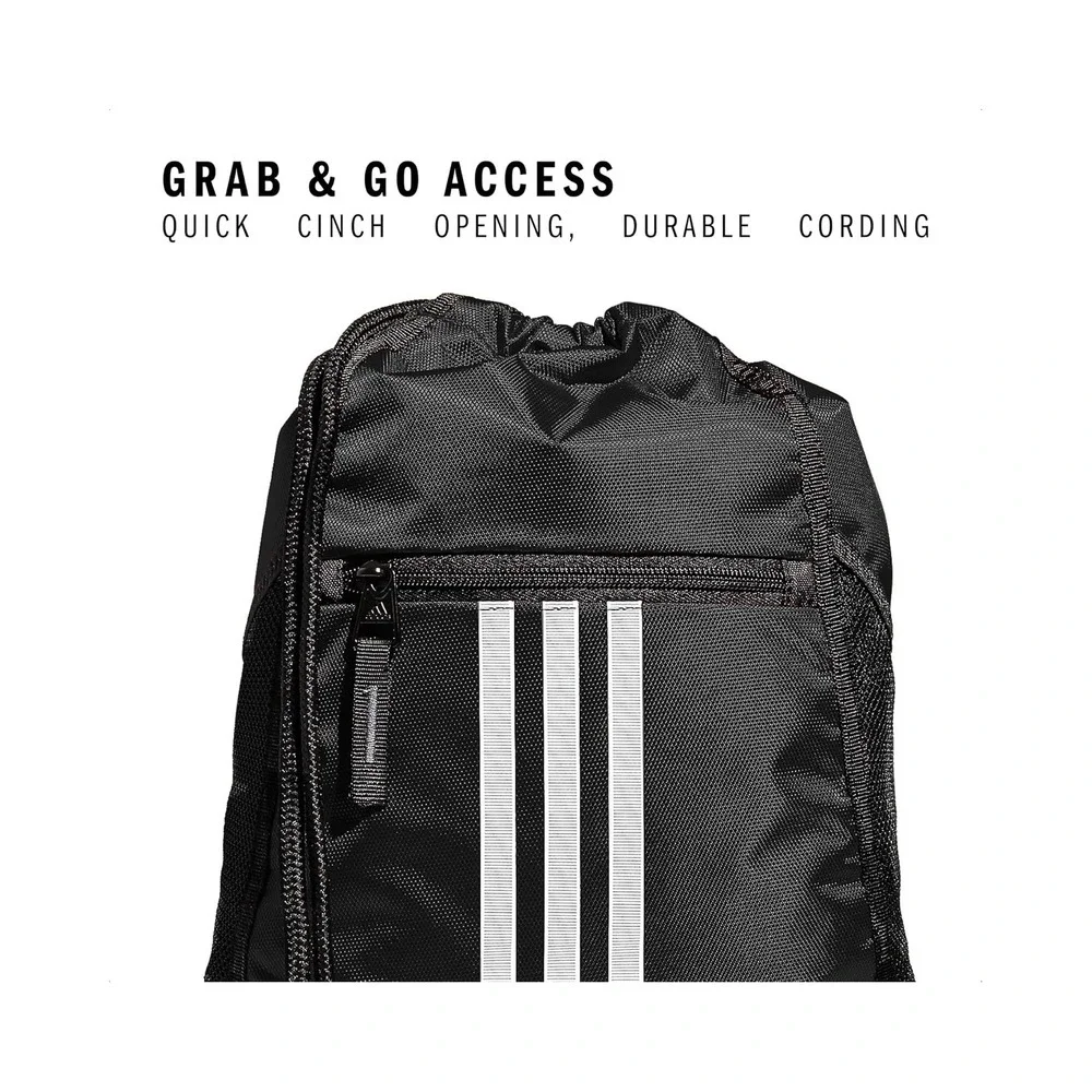adidas Alliance Sackpack Drawstring Backpack Black Gym Bag